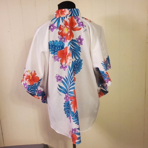 Vintage 80's Kalena of Hawaii Woman's Pullover Flutter Sleeve Top OS - Picture 4 of 7